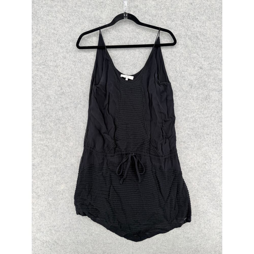 IRO Armonie Black Sleeveless Summer Mini Dress Boho Chic Glam Women's Size 40